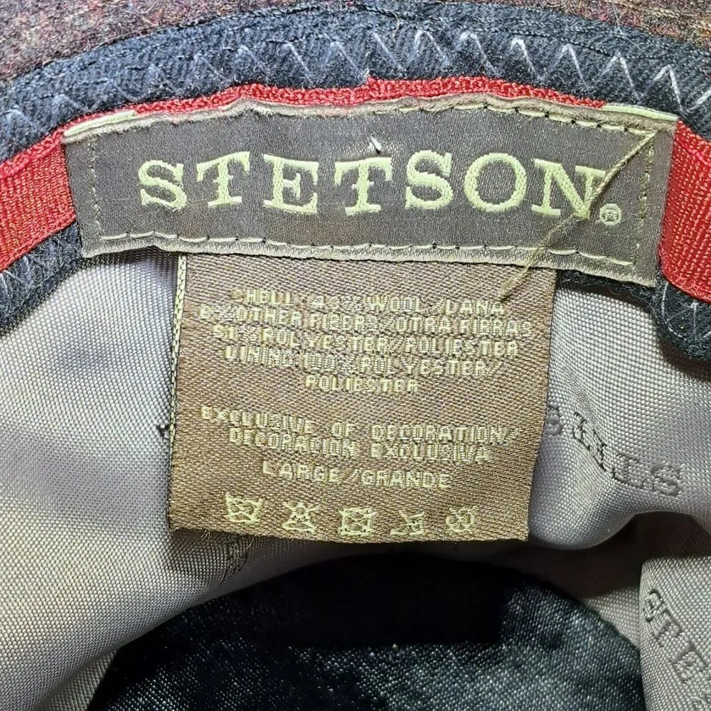 Stetson Safari Fedora Hat‎ Mens Wool Blend Brown Breathable Outdoor